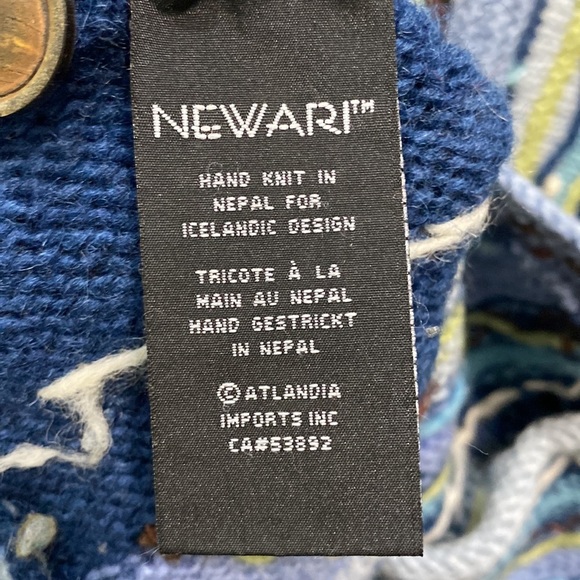 Newari colorful ribbed raised lusekofte sweater cardigan islandic design 3d knit - Picture 7 of 10